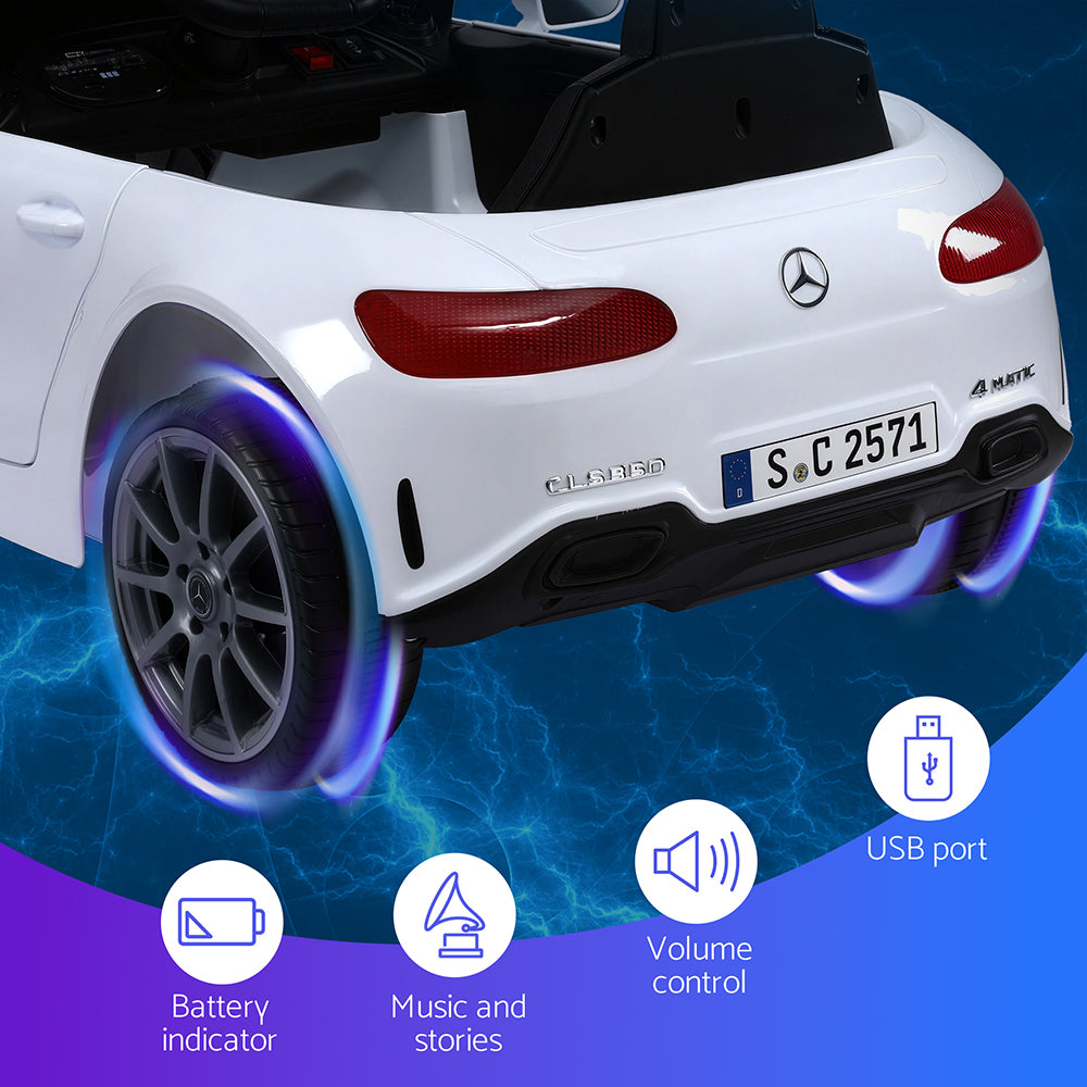 Kids Electric Ride On Car Licensed Outdoor Toys Cars Music Remote White 5