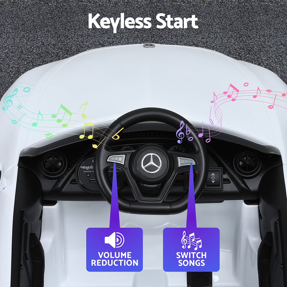 Kids Electric Ride On Car Licensed Outdoor Toys Cars Music Remote White 6