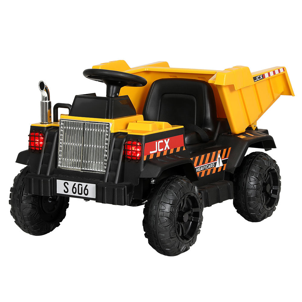 Rigo Kids Electric Ride On Car Dumptruck Loader Toy Cars 12V Yellow 7