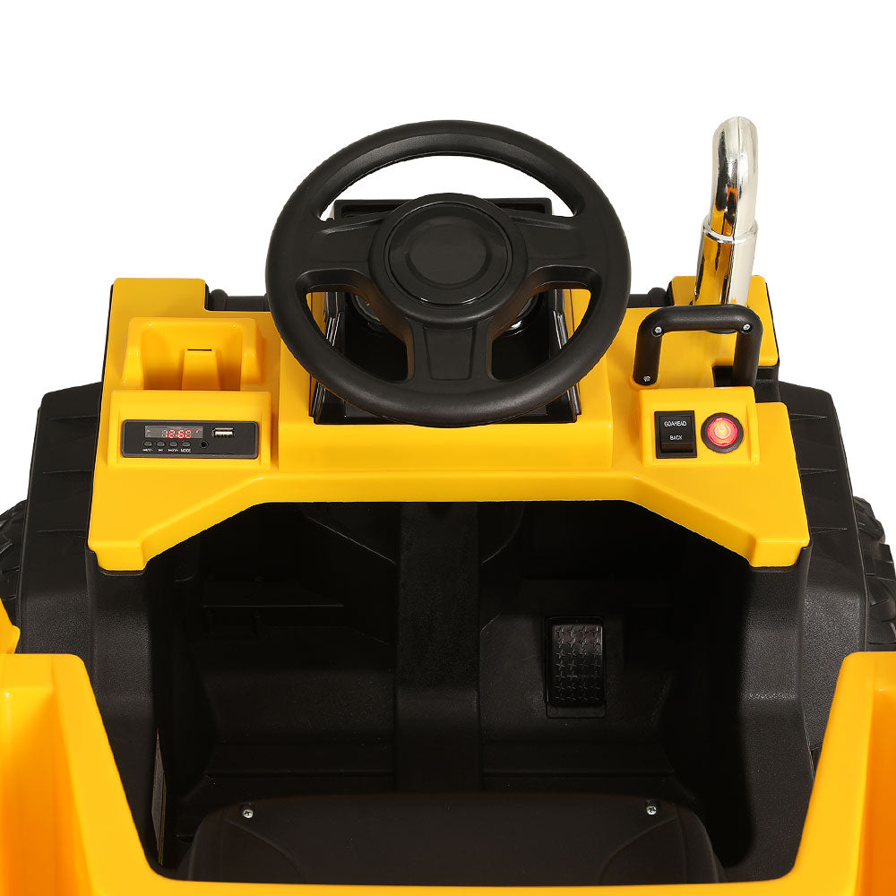 Rigo Kids Electric Ride On Car Dumptruck Loader Toy Cars 12V Yellow 5
