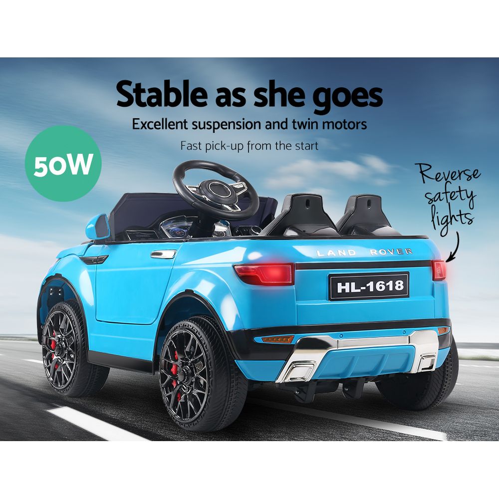 Rigo Kids Electric Ride On Car SUV Range Rover-inspired Toy Cars Remote 12V Blue 3