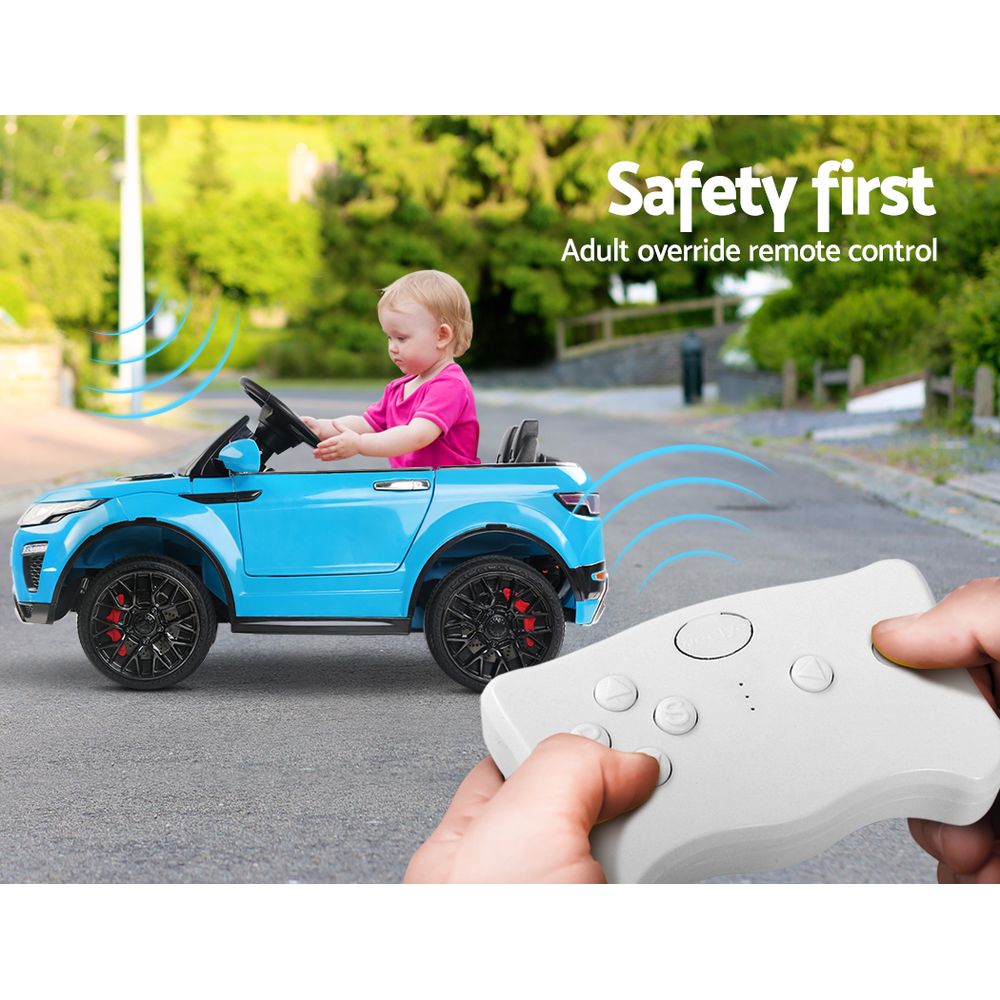 Rigo Kids Electric Ride On Car SUV Range Rover-inspired Toy Cars Remote 12V Blue 6