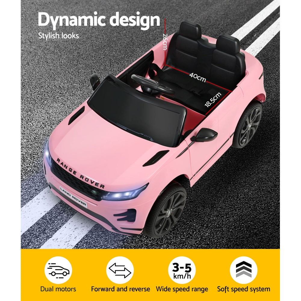 Kids Electric Ride On Car Land Rover Licensed Toy Cars Remote 12V Battery Pink 4