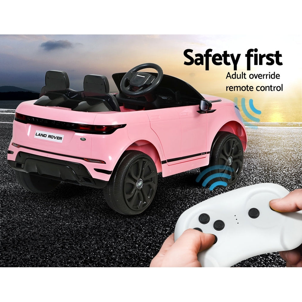 Kids Electric Ride On Car Land Rover Licensed Toy Cars Remote 12V Battery Pink 5