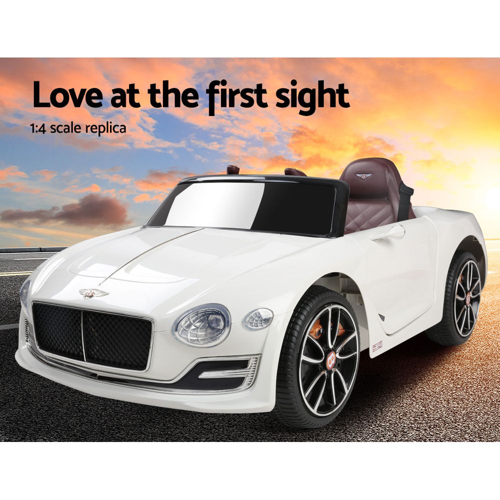Kids Electric Ride On Car Bentley Licensed EXP12 Toy Cars Remote 12V White 3