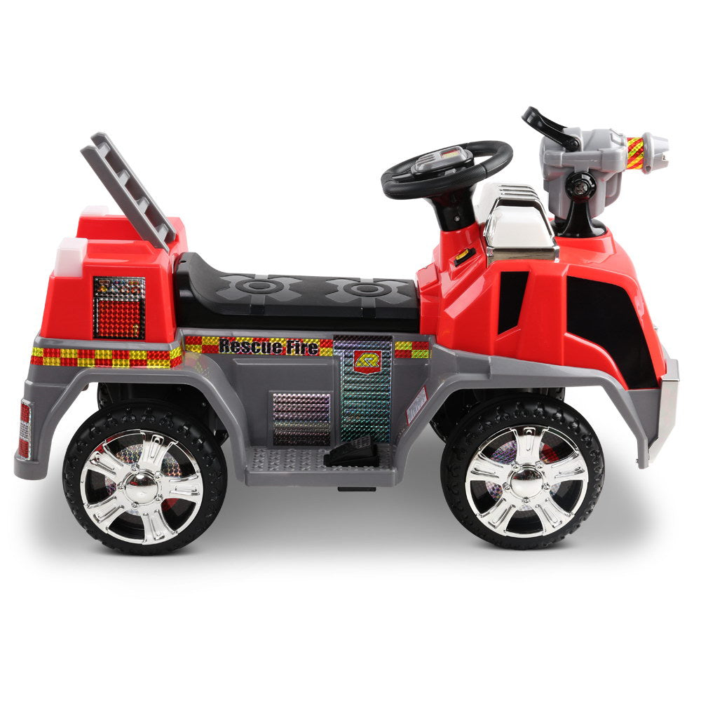 Rigo Kids Electric Ride On Car Fire Engine Fighting Truck Toy Cars 6V Red 3