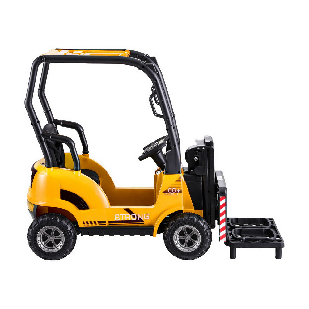 Rigo Kids Electric Ride On Car Forklift Loader Toys Cars Horn Remote 12V Yellow 3