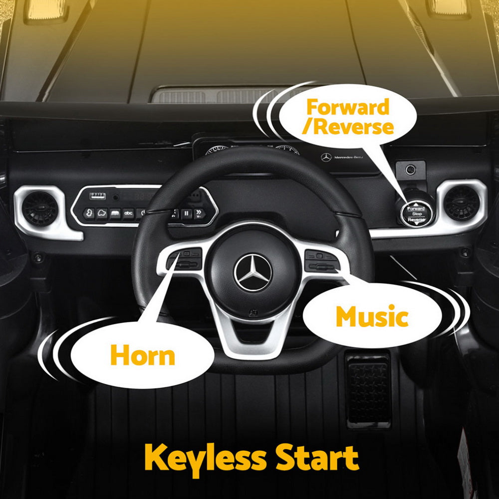 Kids Ride On Car Licensed Mercedes-Benz G500 Electric Toys Horn Remote 12V Black 5