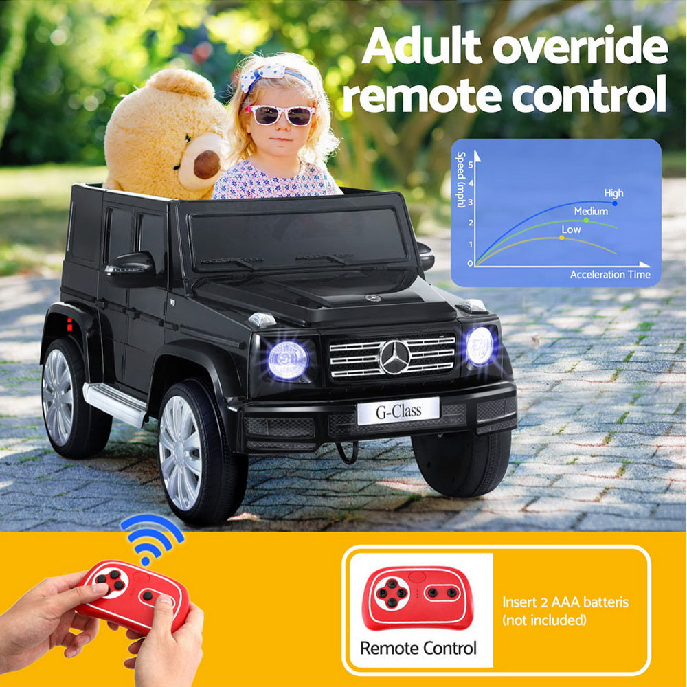 Kids Ride On Car Licensed Mercedes-Benz G500 Electric Toys Horn Remote 12V Black 6