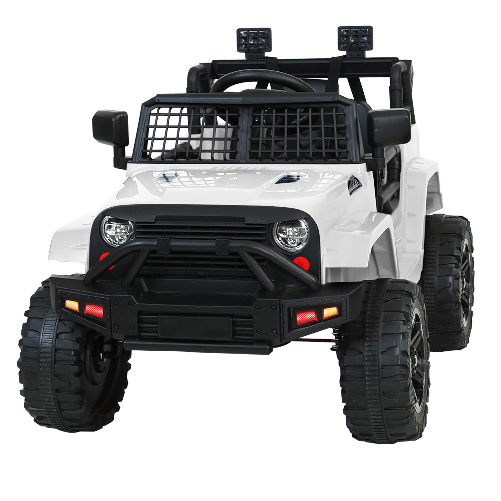 Rigo Kids Electric Ride On Car Jeep Toy Cars Remote 12V White 3