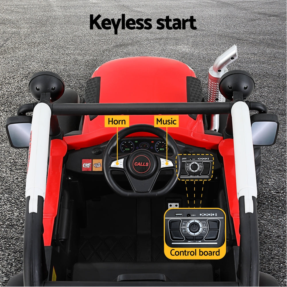 Rigo Kids Electric Ride On Car Off Road Jeep Remote 12V Red 6