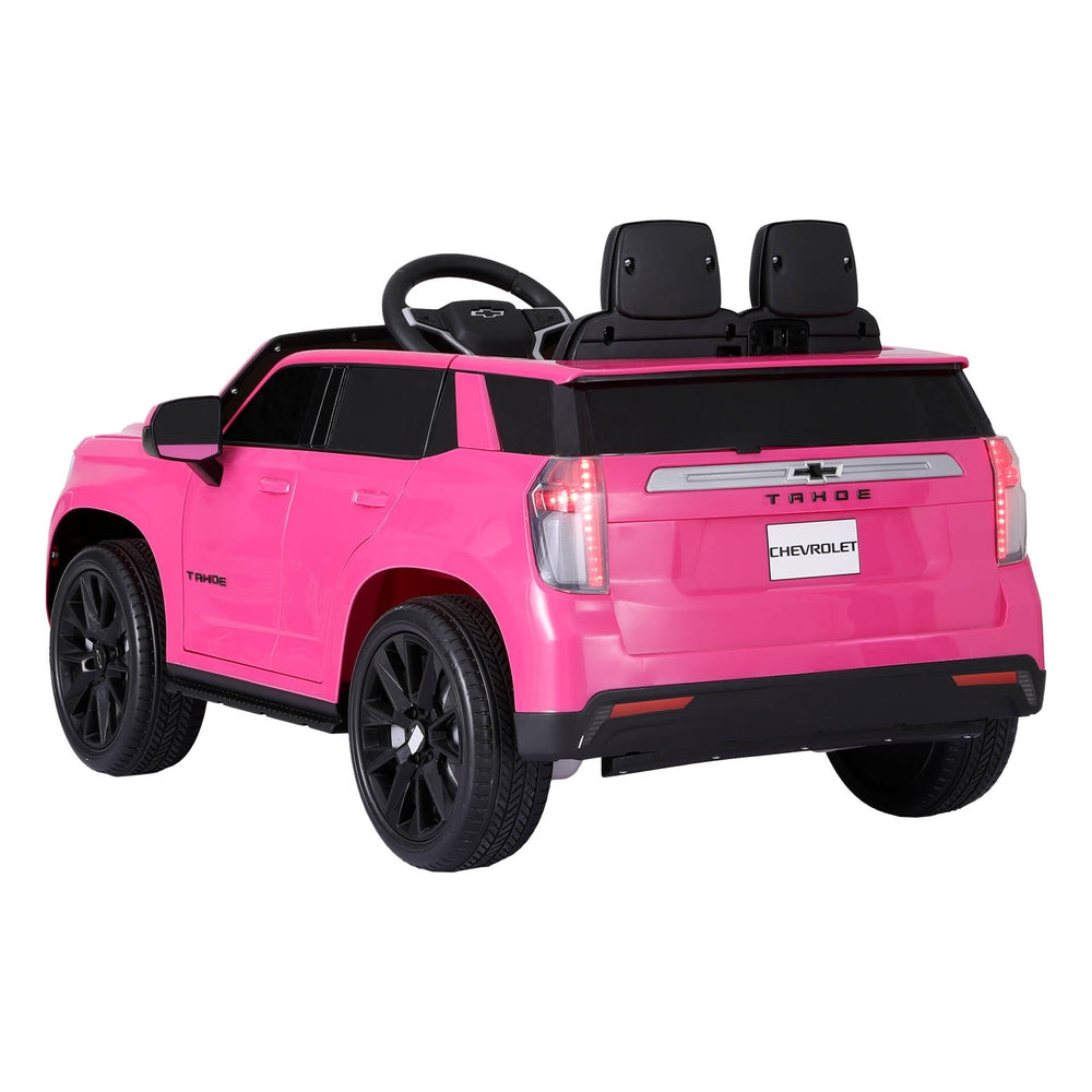 Kids Ride On Car Licensed Chevrolet Tahoe Electric Toys Horn Remote 12V Pink 3