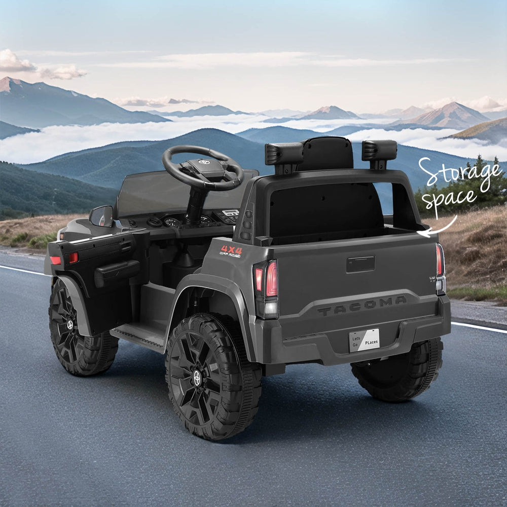 Kids Electric Ride On Car Toyota Tacoma Off Road Jeep Toy Cars Remote 12V Grey 4