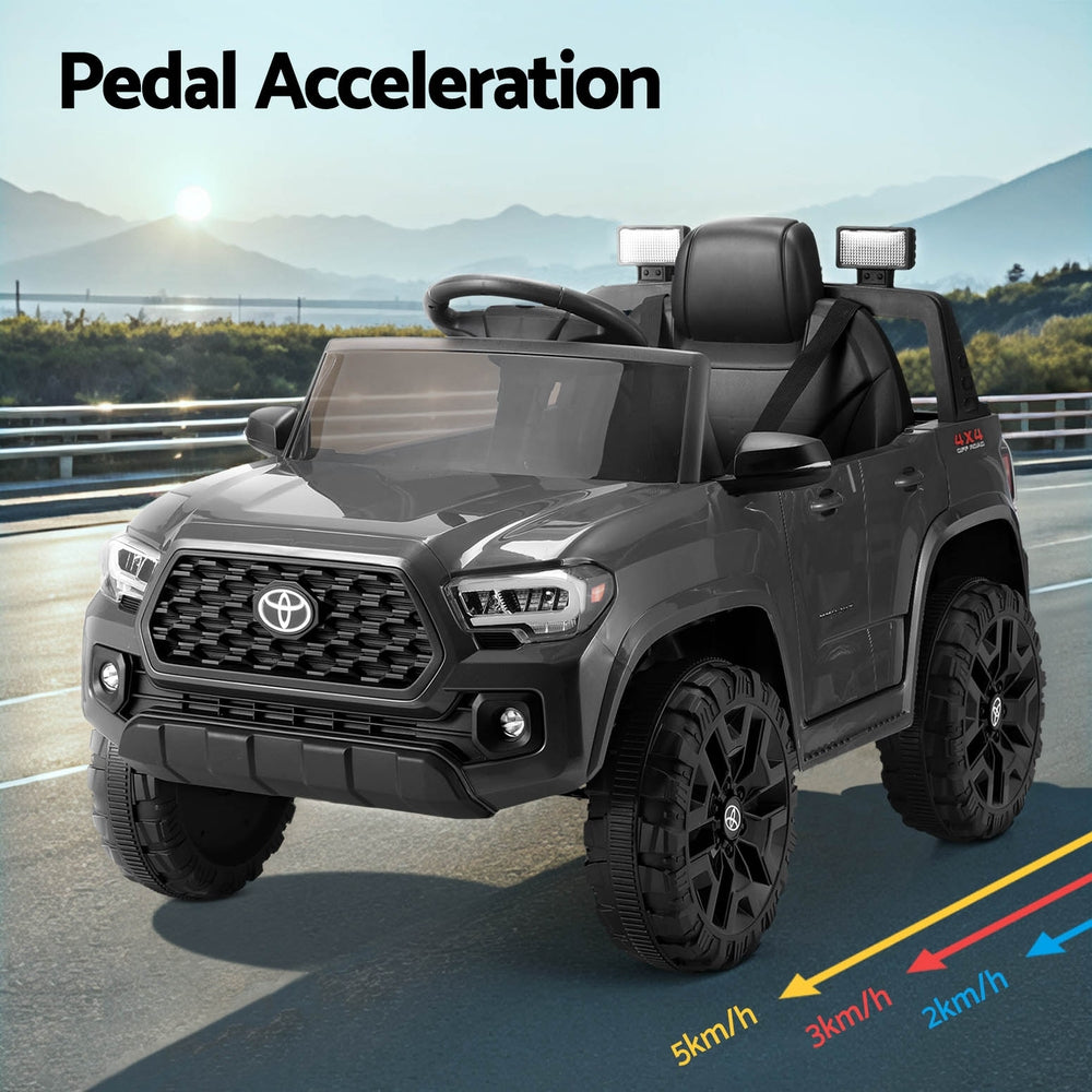 Kids Electric Ride On Car Toyota Tacoma Off Road Jeep Toy Cars Remote 12V Grey 6