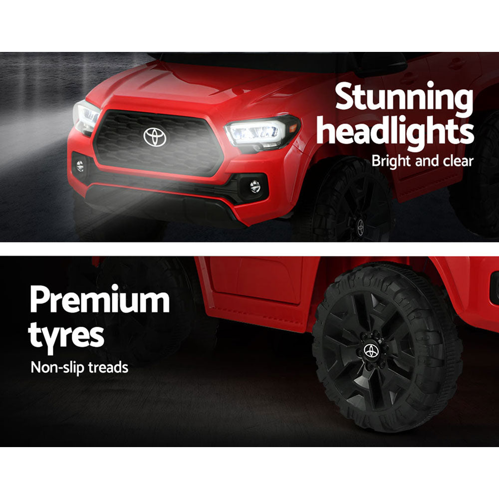 Kids Electric Ride On Car Toyota Tacoma Off Road Jeep Toy Cars Remote 12V Red 3