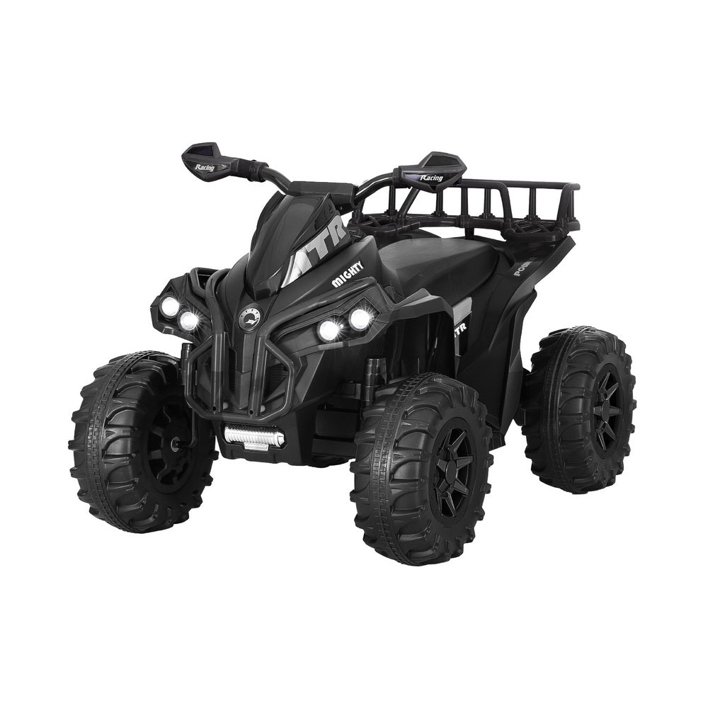 Rigo Kids Ride On Car ATV Quad Motorbike Storage Rack Electric Toys 12V Black 7