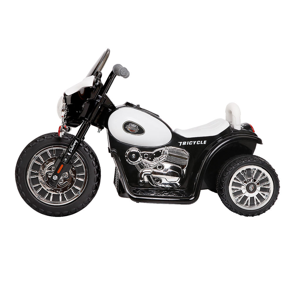 Rigo Kids Electric Ride On Patrol Police Car Harley-Inspired 6V Black 3