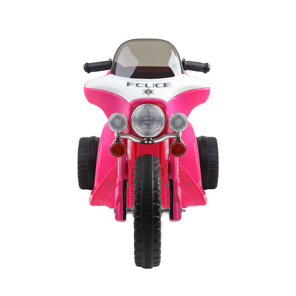 Rigo Kids Electric Ride On Patrol Police Car Harley-Inspired 6V Pink 3