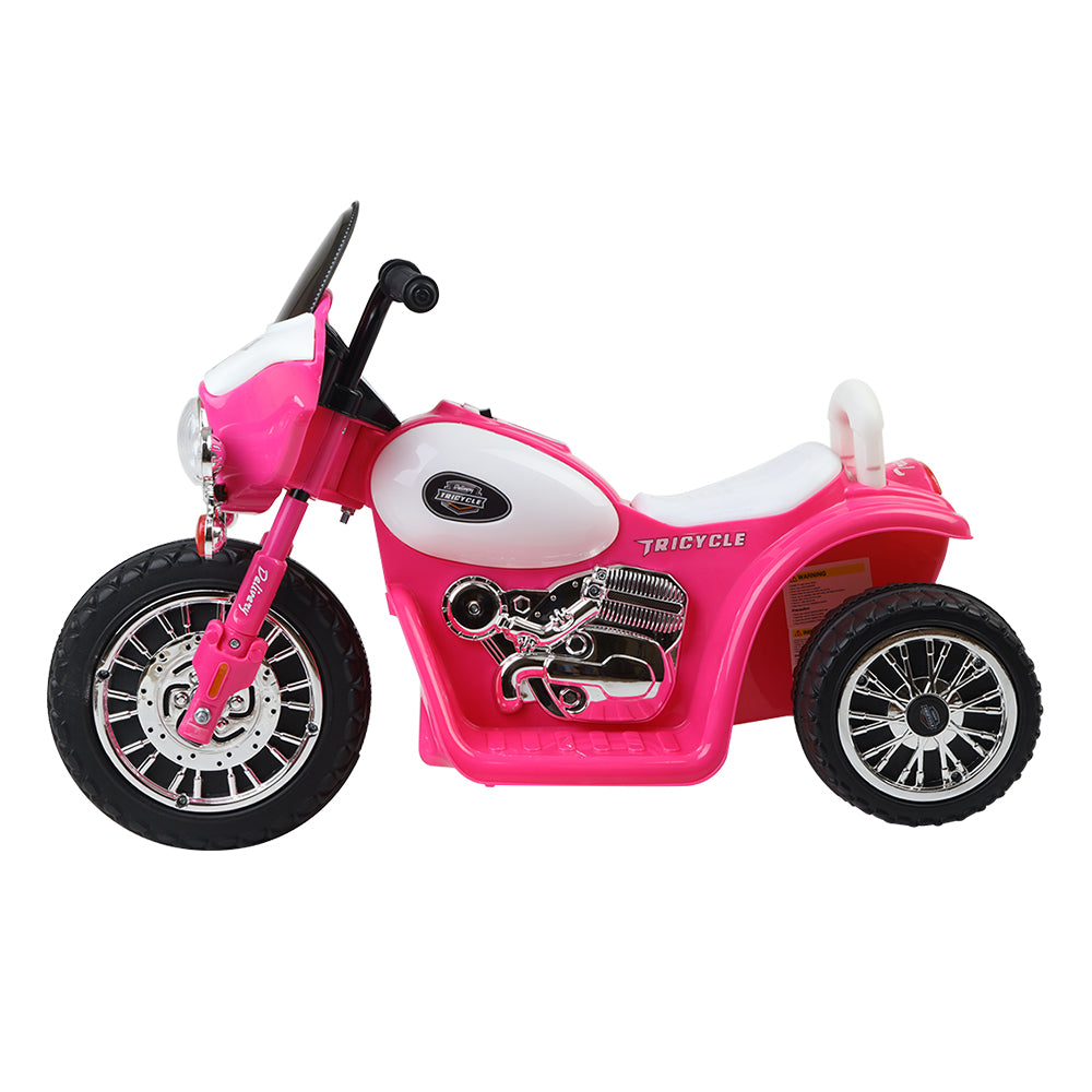 Rigo Kids Electric Ride On Patrol Police Car Harley-Inspired 6V Pink 4