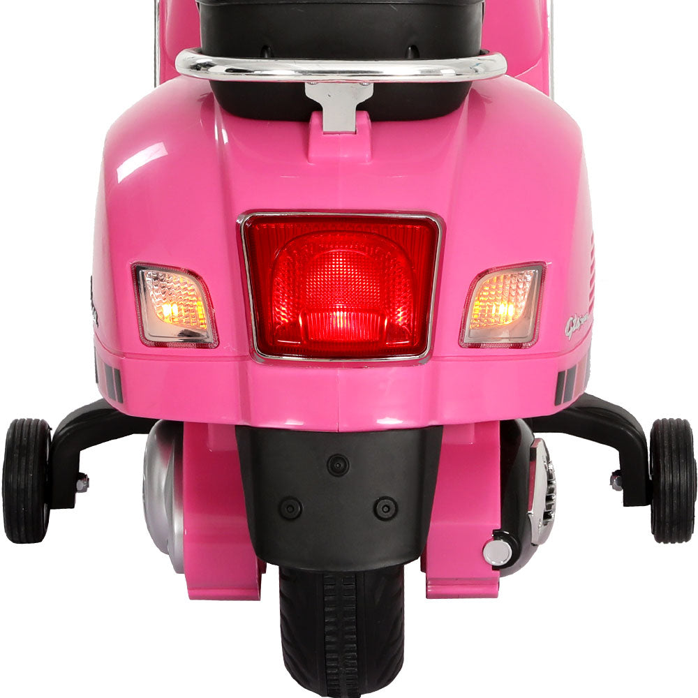 Kids Electric Ride On Car Motorcycle Motorbike Vespa Licensed GTS Pink 4