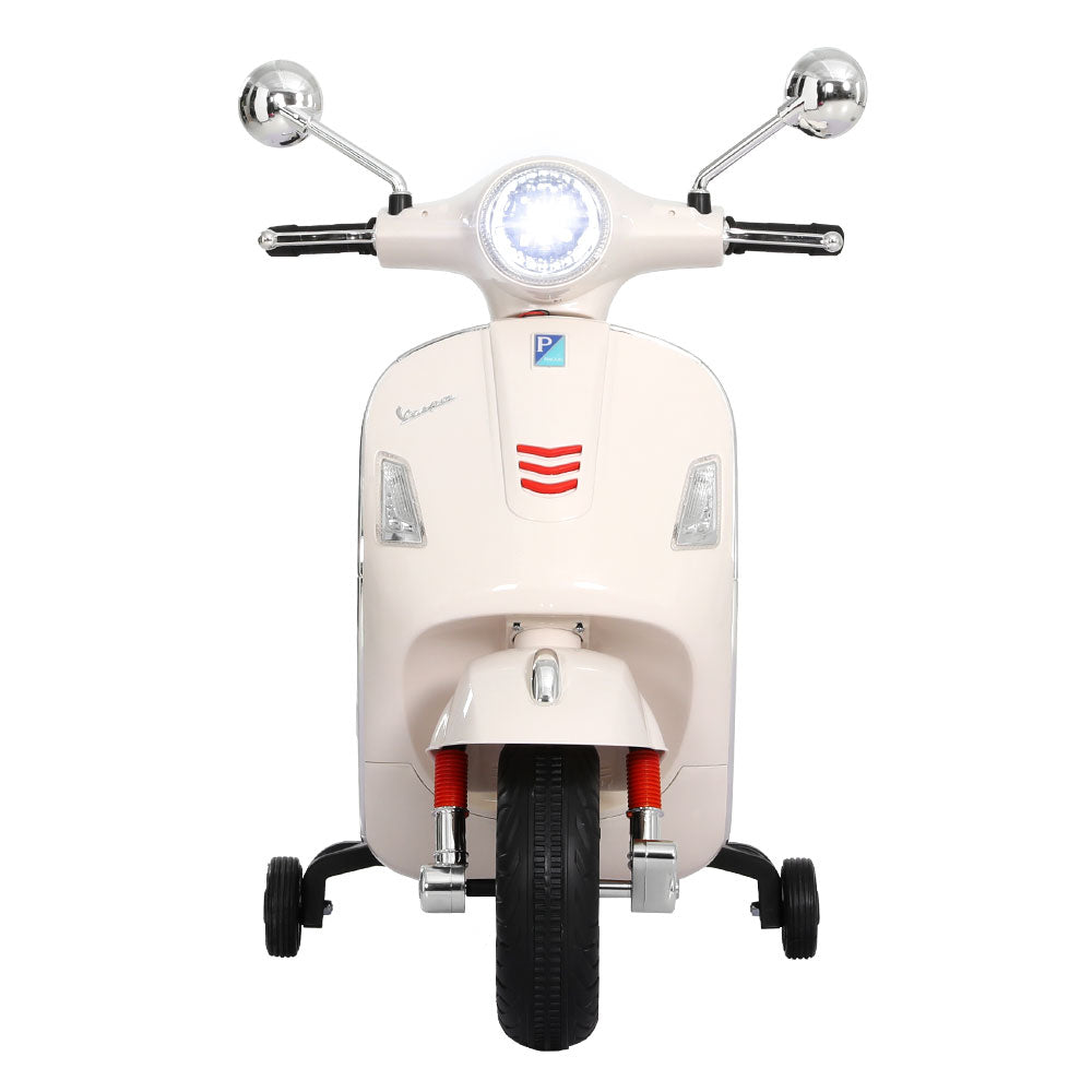 Kids Electric Ride On Car Motorcycle Motorbike Vespa Licensed GTS White 3