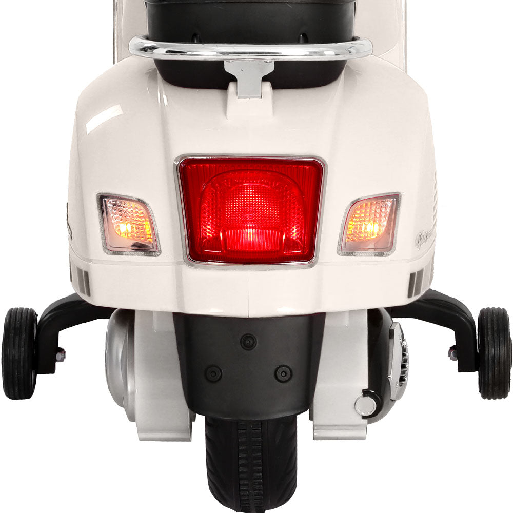 Kids Electric Ride On Car Motorcycle Motorbike Vespa Licensed GTS White 4