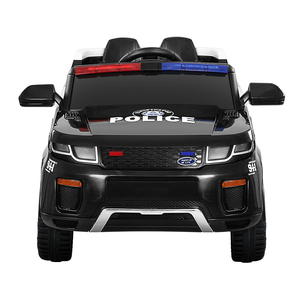 Electric Ride On Car Rigo Kids Patrol Police Ride On Cars Horn Music Remote Black 3