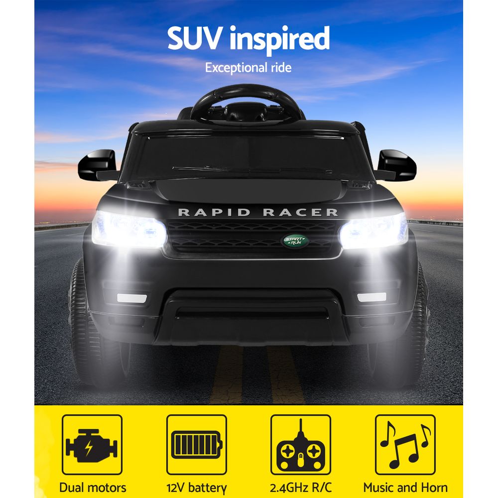Rigo Ride On Car Kids Electric Ride On Cars SUV Remote 12V Black 3