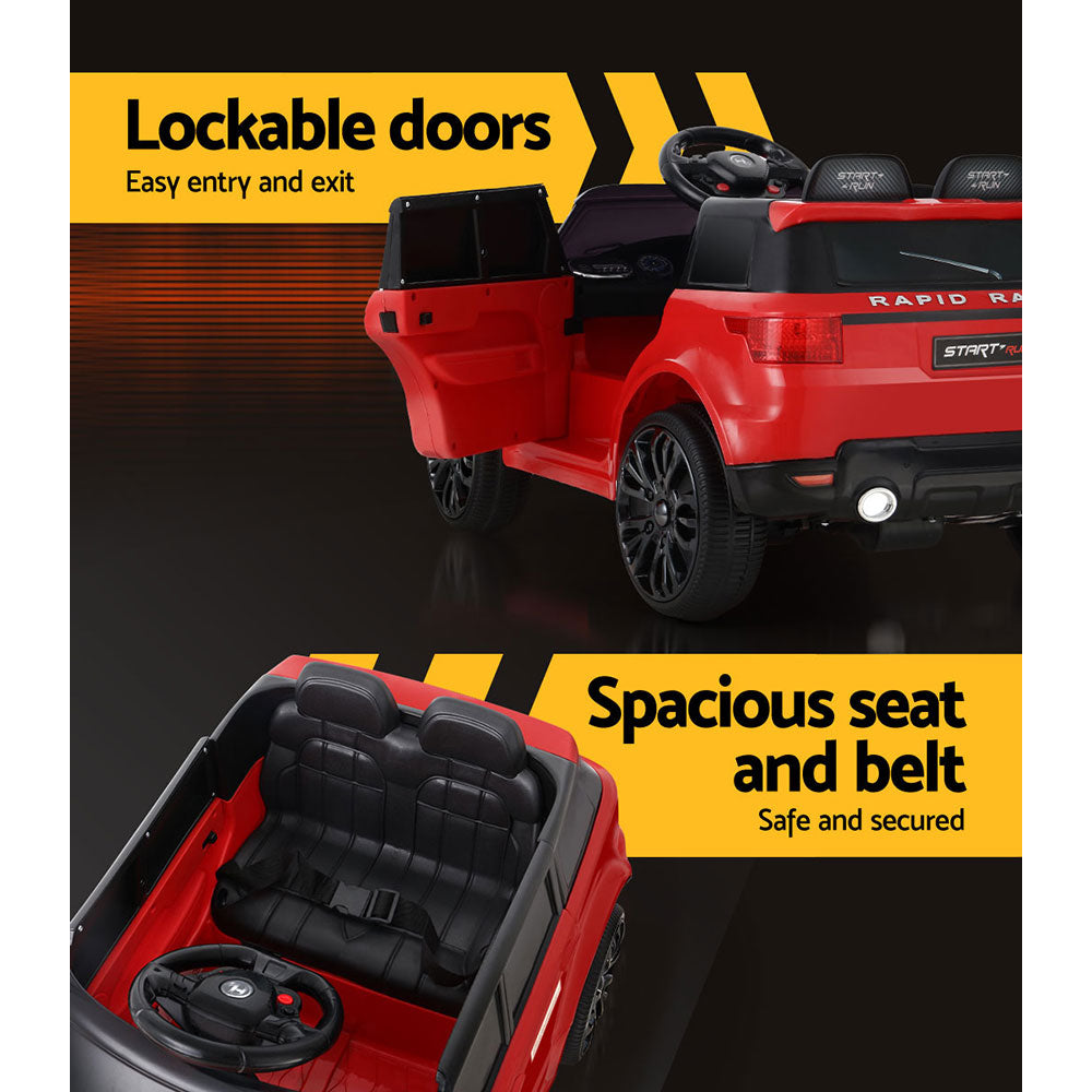 Rigo Kids Electric Ride On Car SUV Range Rover-inspired Cars Remote 12V Red 5