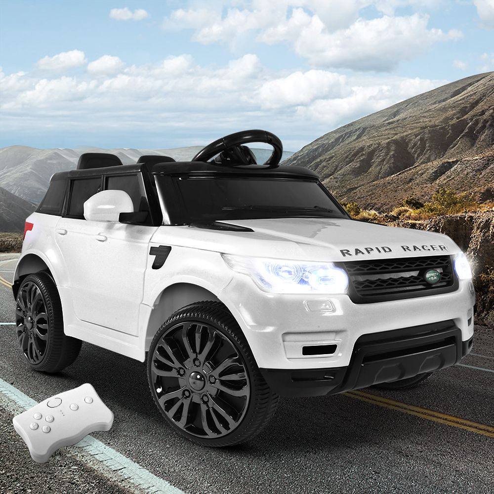 Rigo Kids Electric Ride On Car SUV Range Rover-inspired Cars Remote 12V White 7