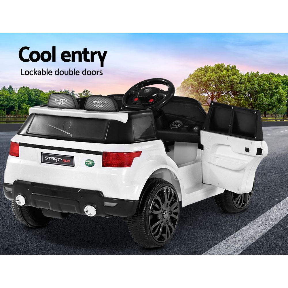 Rigo Kids Electric Ride On Car SUV Range Rover-inspired Cars Remote 12V White 4