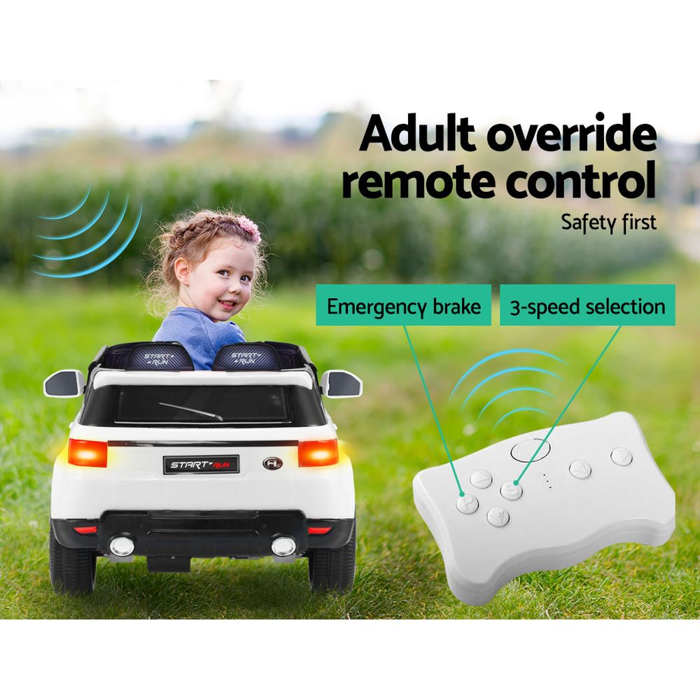 Rigo Kids Electric Ride On Car SUV Range Rover-inspired Cars Remote 12V White 6