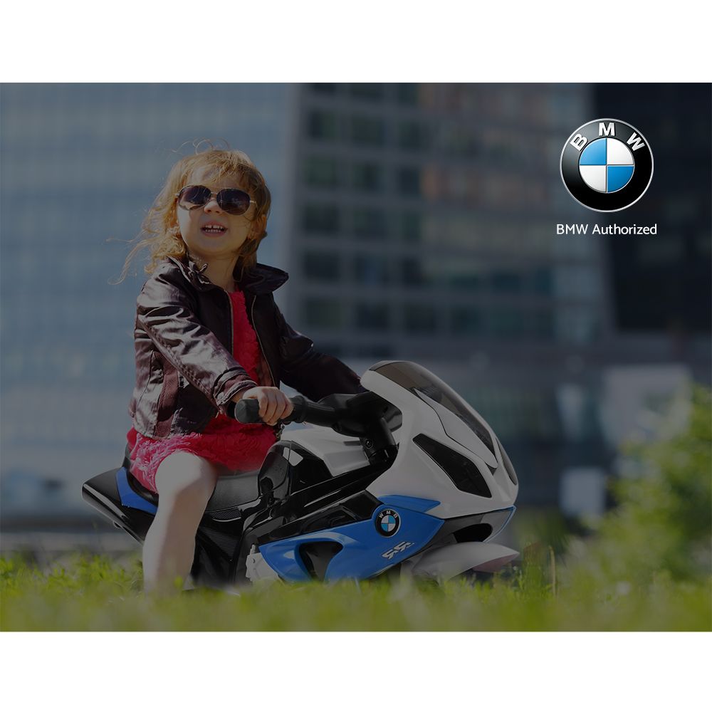Kids Electric Ride On Car Police Motorcycle Motorbike BMW Licensed S1000RR Blue 6