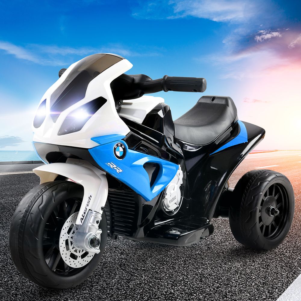 Kids Electric Ride On Car Police Motorcycle Motorbike BMW Licensed S1000RR Blue 7