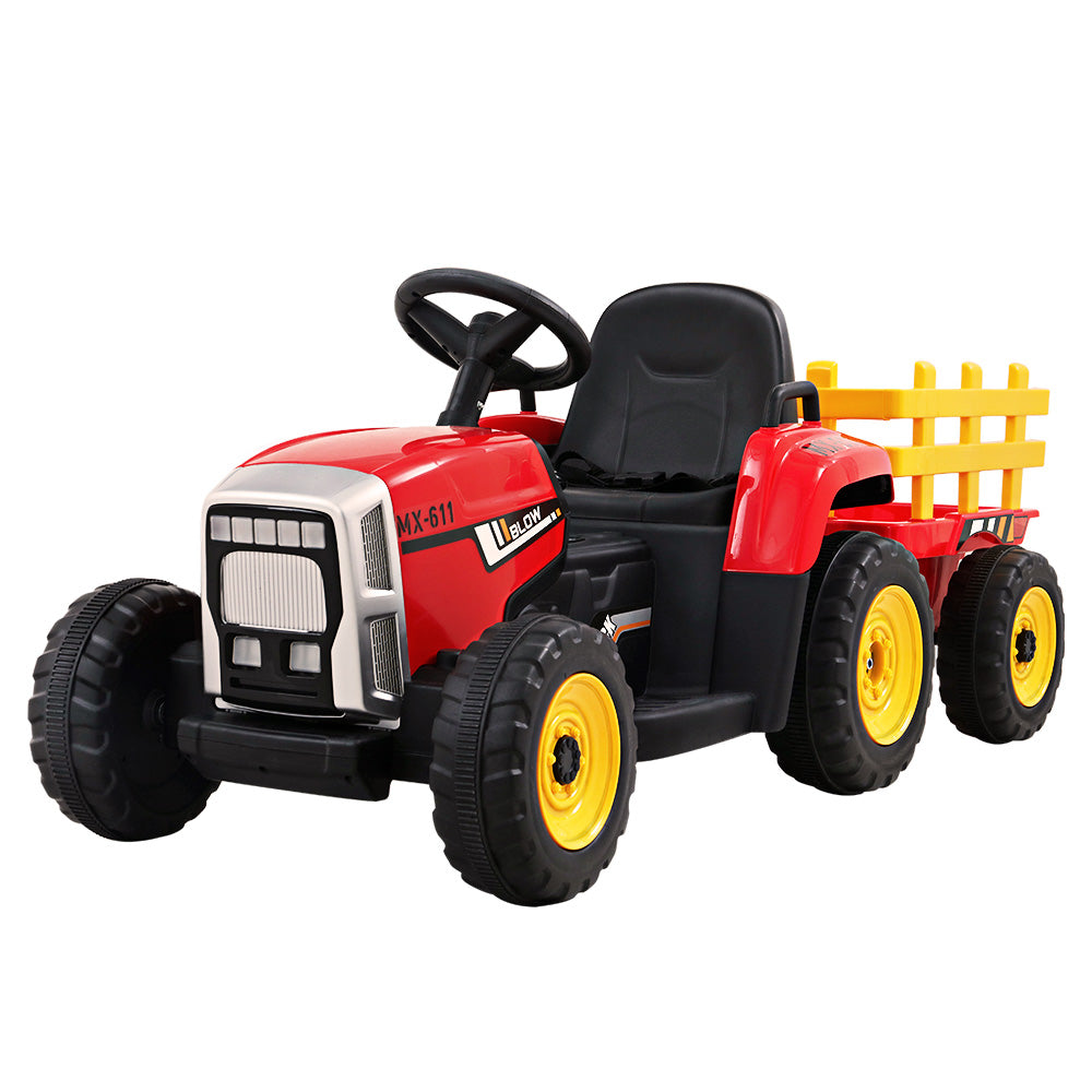 Rigo Kids Electric Ride On Car Tractor Toy Cars 12V Red 7
