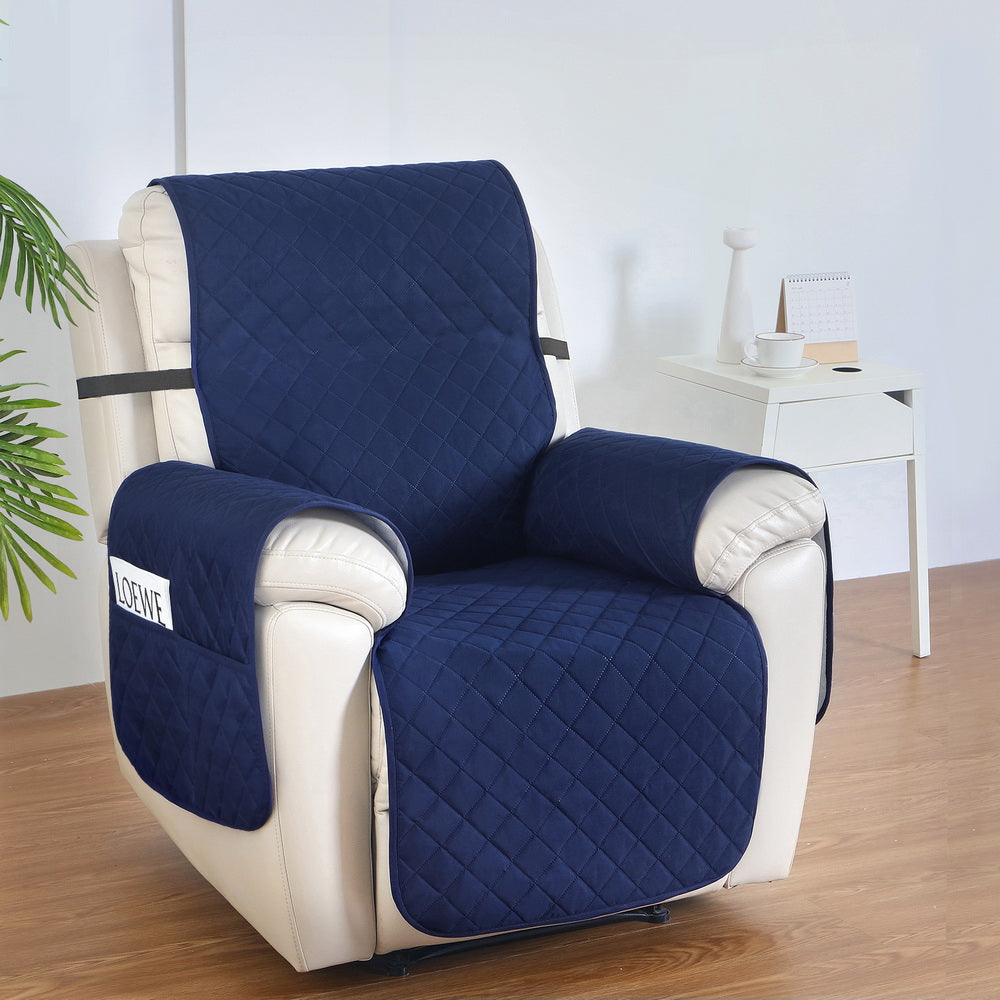 Artiss Recliner Chair Cover 100% Water Resistant Navy 7