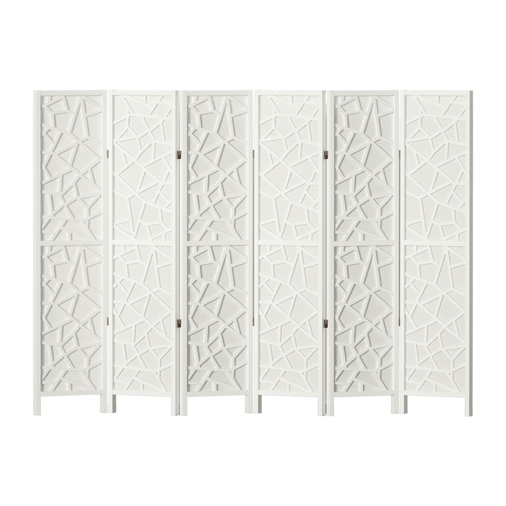 Artiss 6 Panel Room Divider Screen 244x170cm Clover White 7