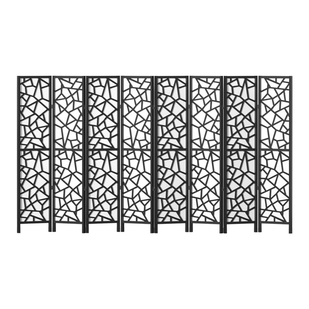 Artiss 8 Panel Room Divider Screen 325x170cm Clover Black 3