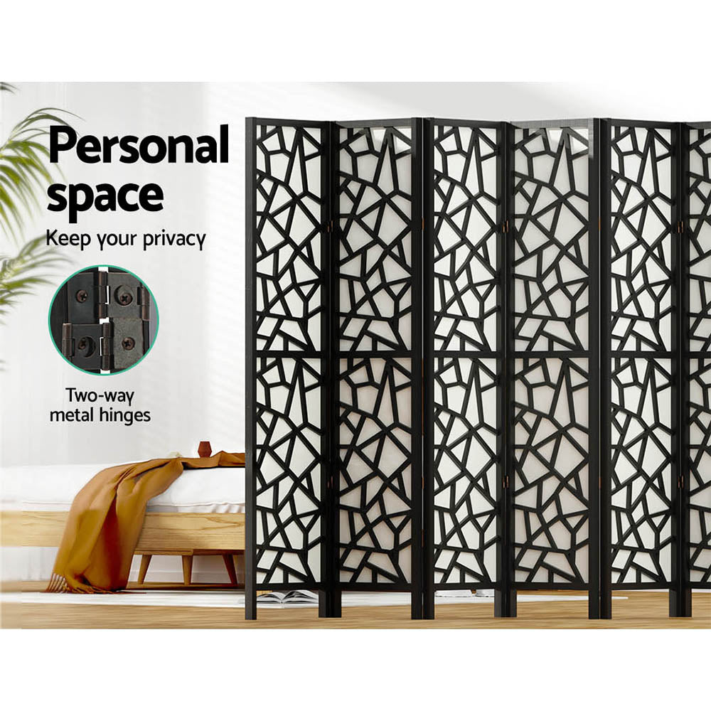 Artiss 8 Panel Room Divider Screen 325x170cm Clover Black 4