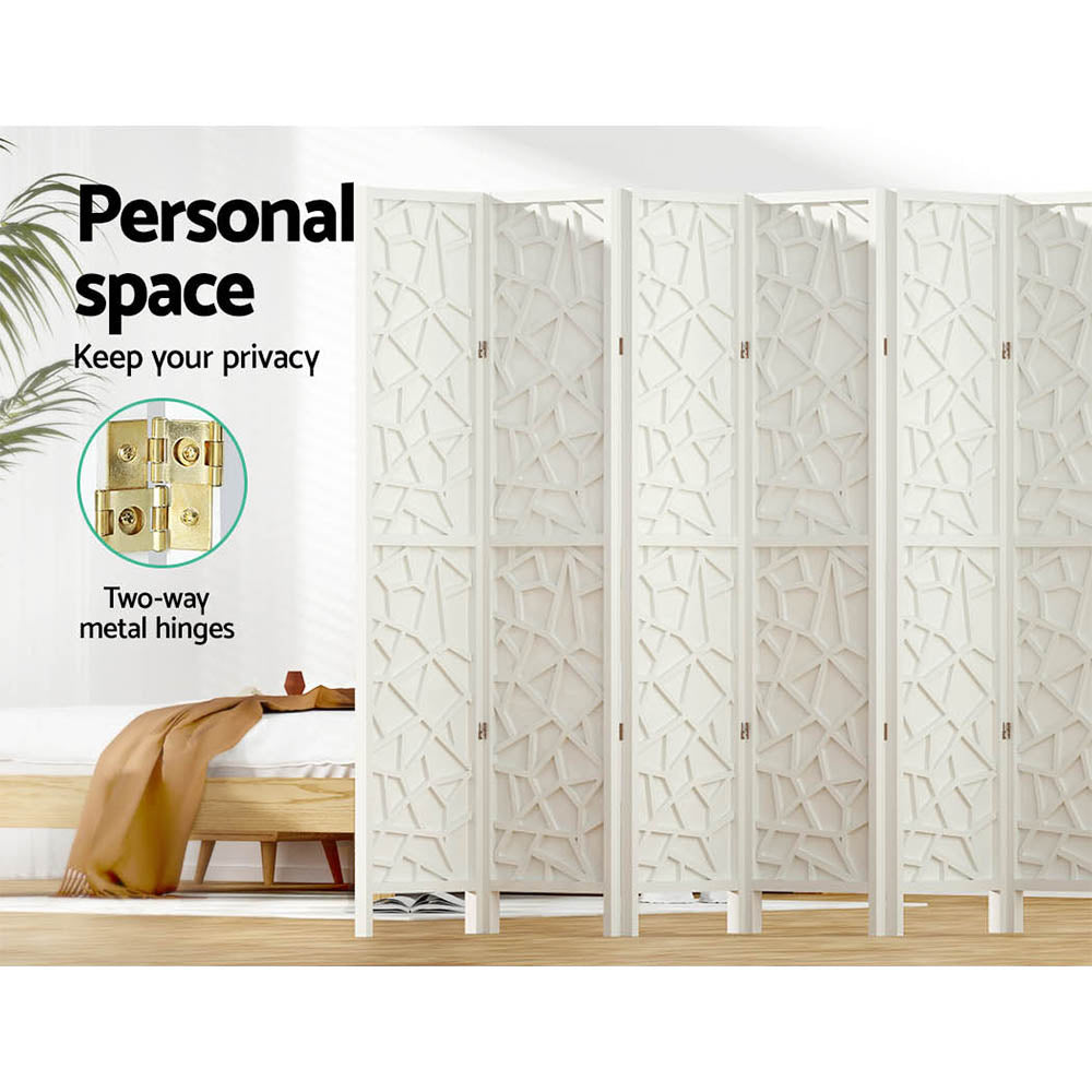 Artiss 8 Panel Room Divider Screen 325x170cm Clover White 4