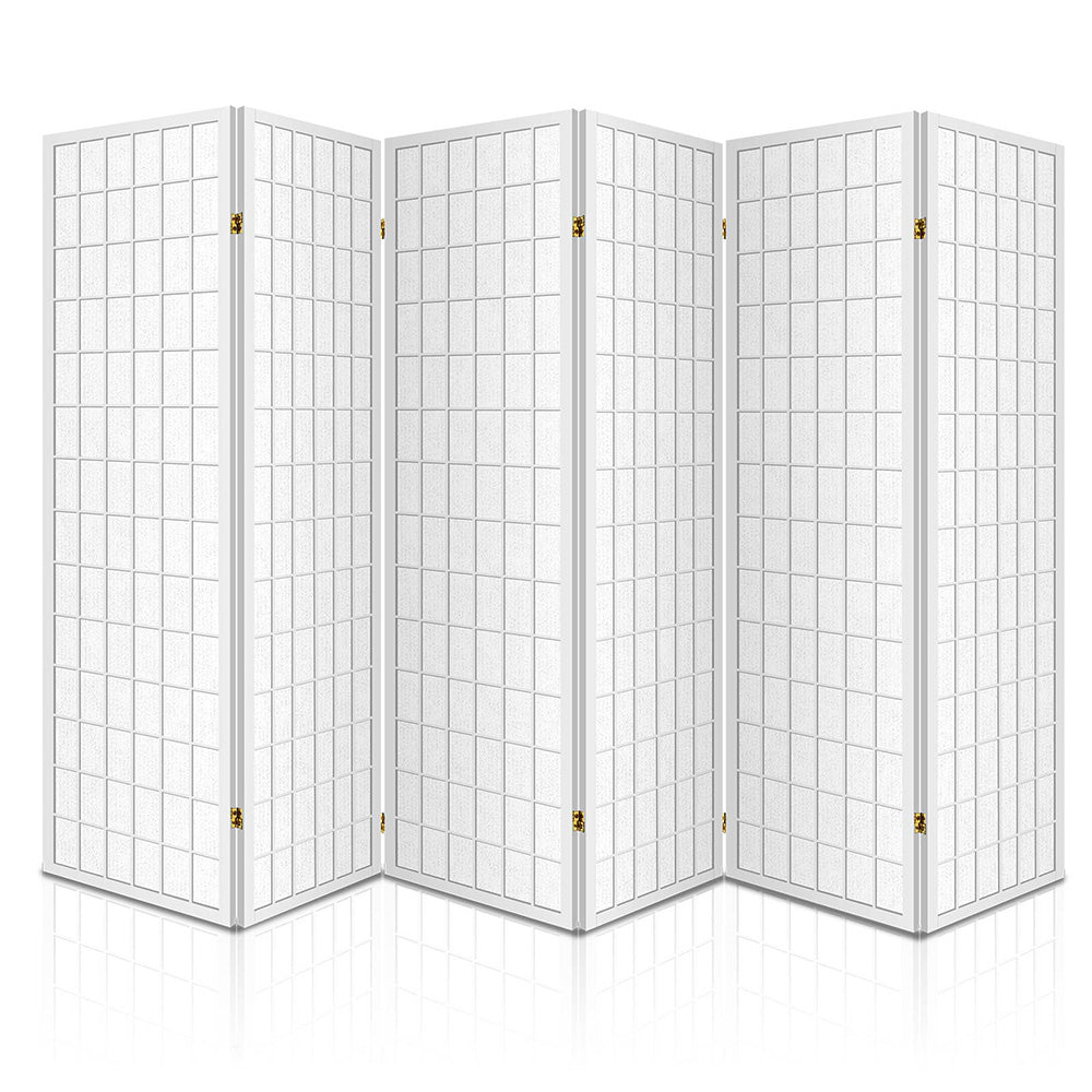 Artiss 6 Panel Room Divider Screen 261x179cm White 3