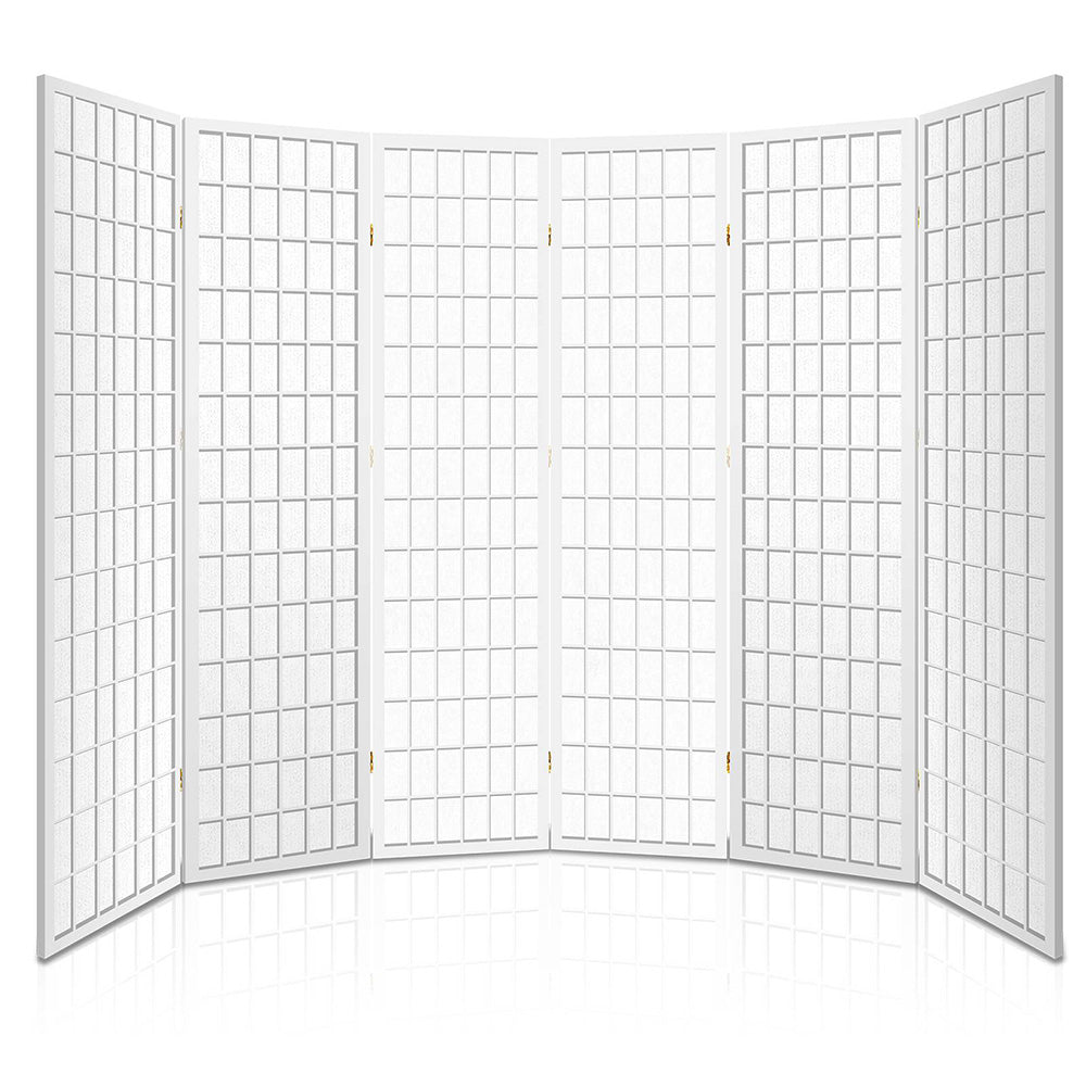 Artiss 6 Panel Room Divider Screen 261x179cm White 4
