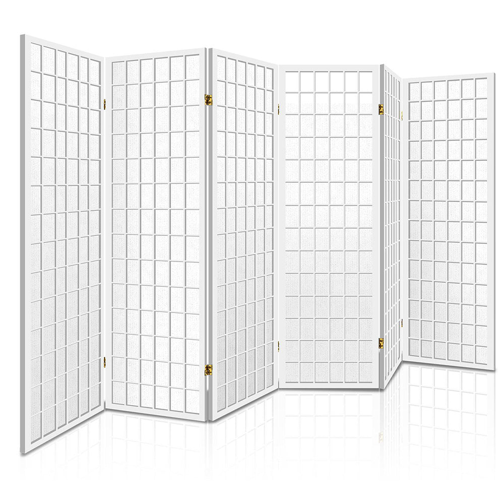 Artiss 6 Panel Room Divider Screen 261x179cm White 8