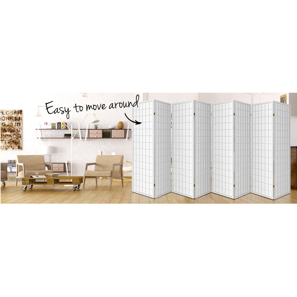 Artiss 8 Panel Room Divider Screen 348x179cm White 5