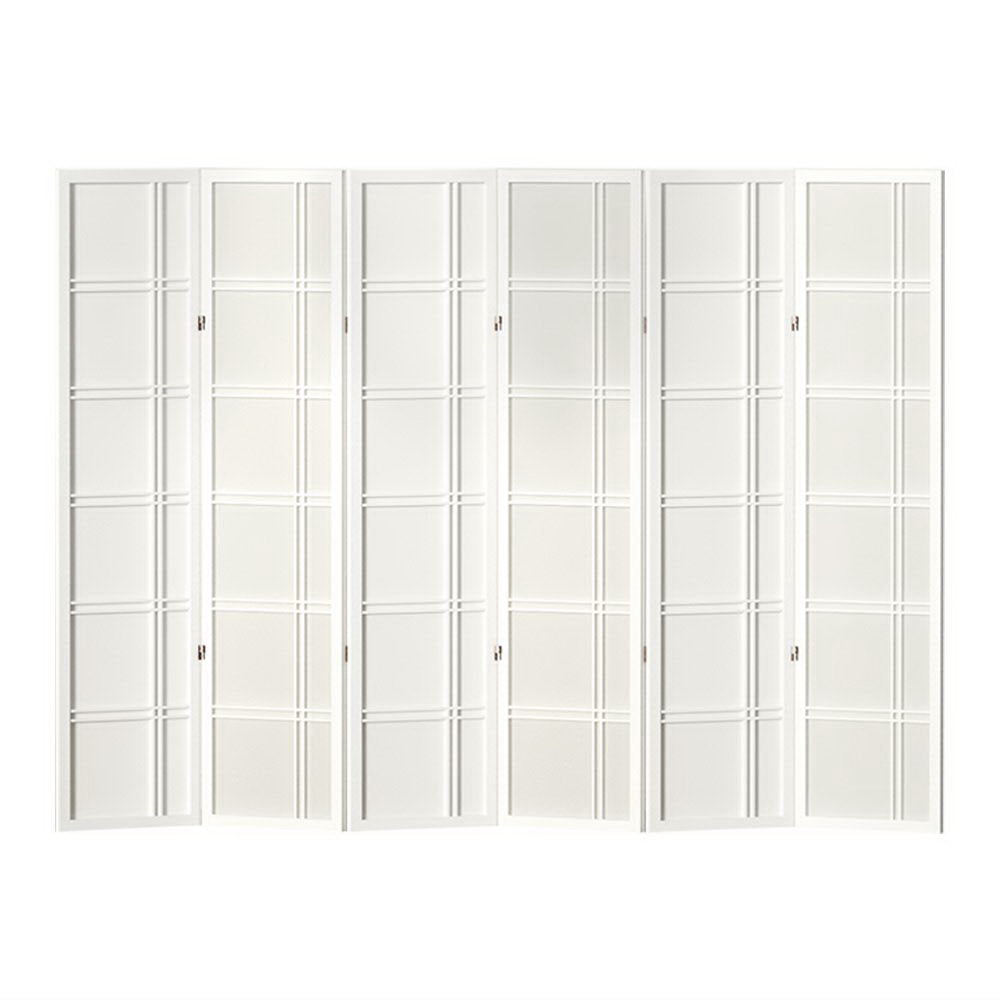 Artiss 6 Panel Room Divider Screen 265x179cm Nova White 7