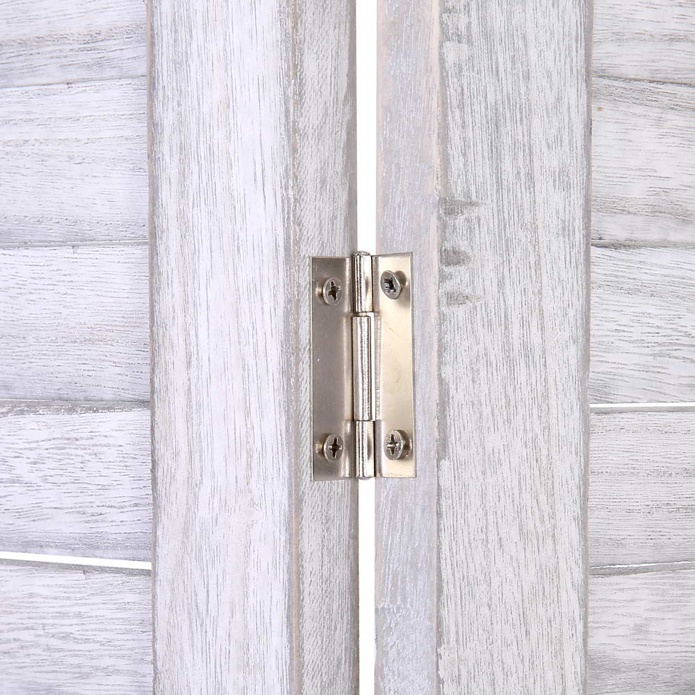 Artiss 4 Panel Room Divider Screen 163x170cm Shelf White 6