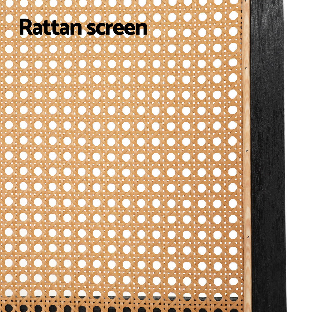 Artiss 3 Panel Room Divider Screen 151x180cm Rattan Brown 6