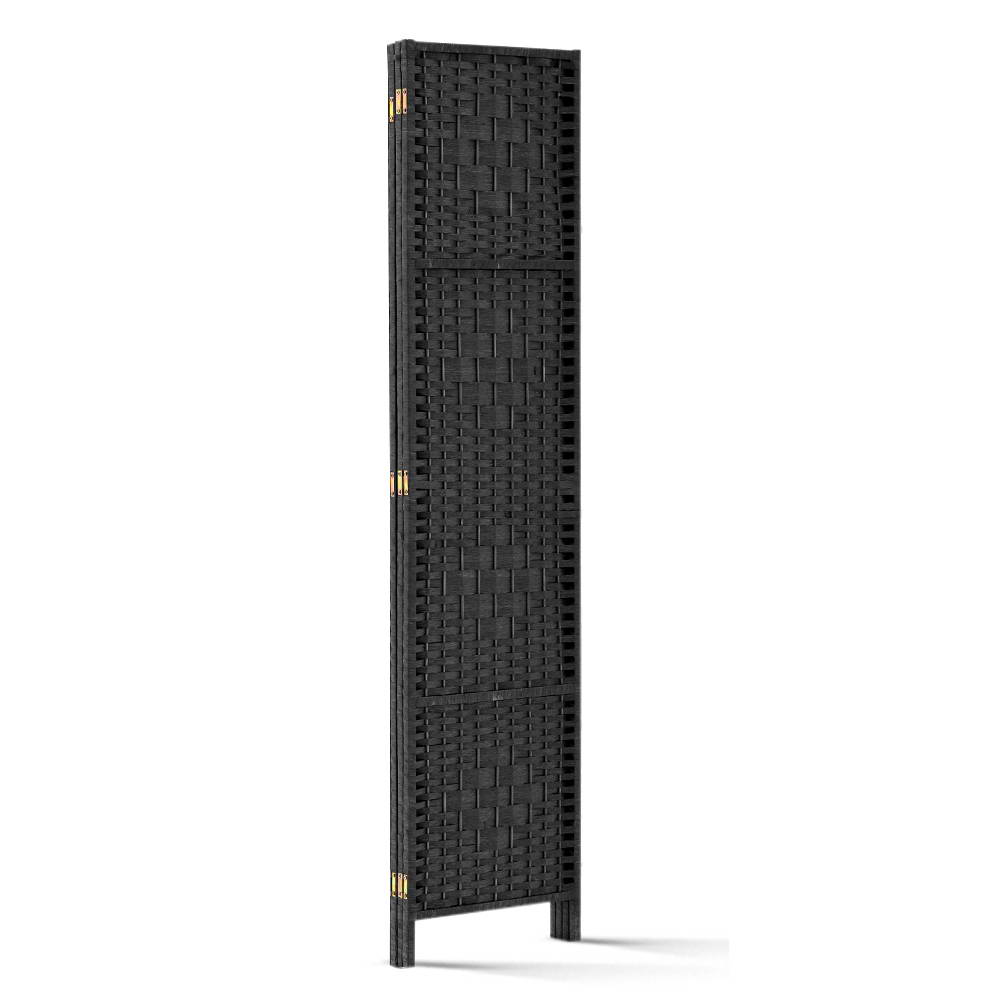 Artiss 3 Panel Room Divider Screen 123x170cm Woven Black 5