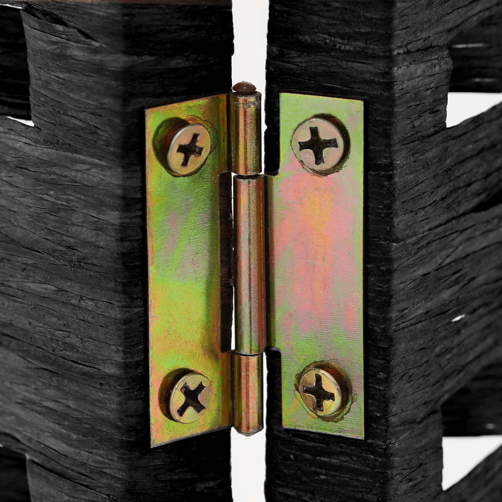 Artiss 3 Panel Room Divider Screen 123x170cm Woven Black 6