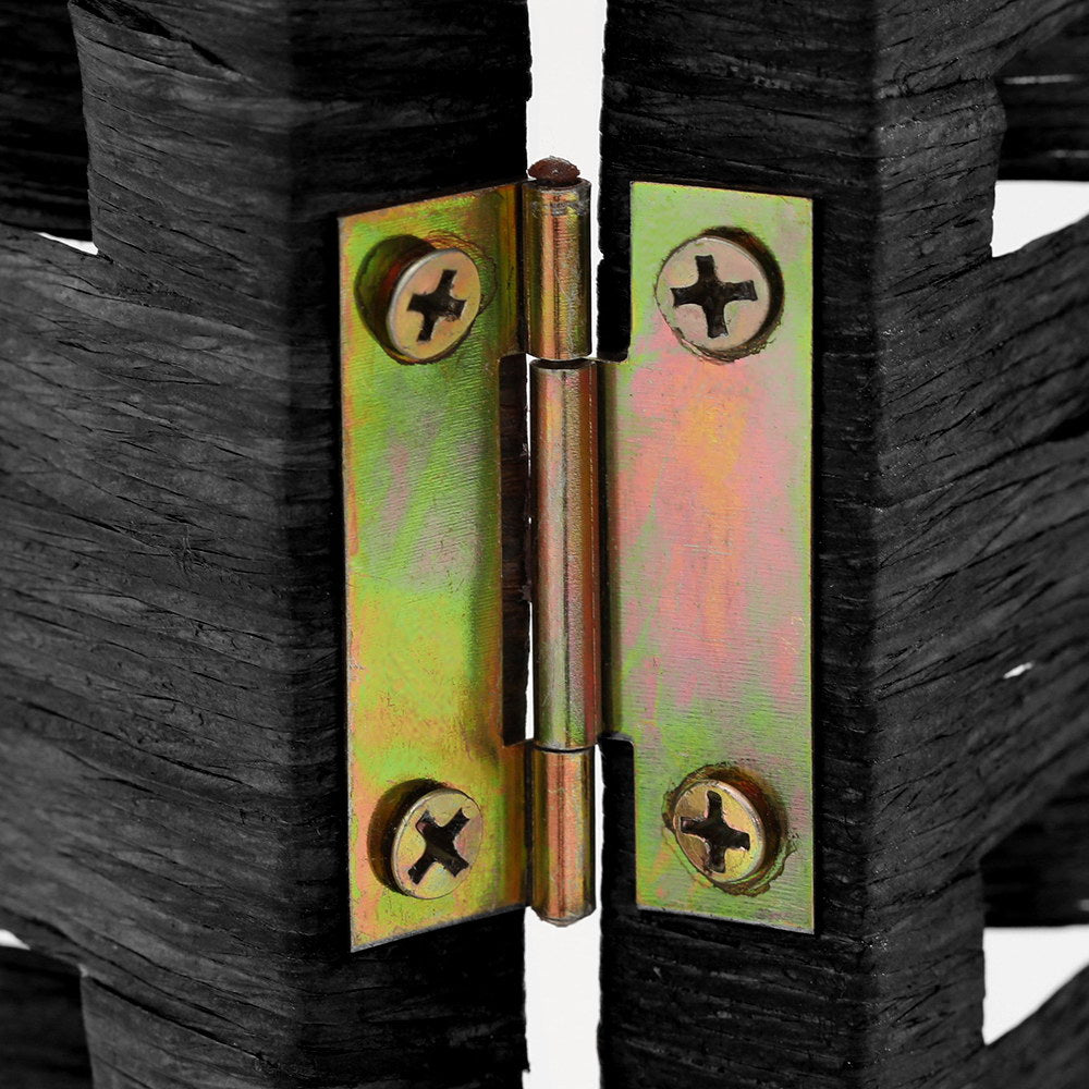 Artiss 4 Panel Room Divider Screen 163x170cm Woven Black 6